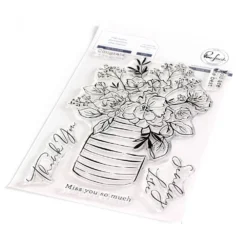 Pinkfresh Studio Clear Stamp Set 4"X6" - Inky Bouquet
