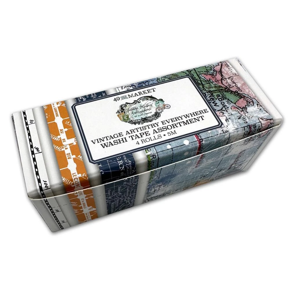 49 And Market Vintage Artistry Everywhere Washi Tape 4/Pkg 1 49 And Market Vintage Artistry Everywhere Washi Tape 4/Pkg