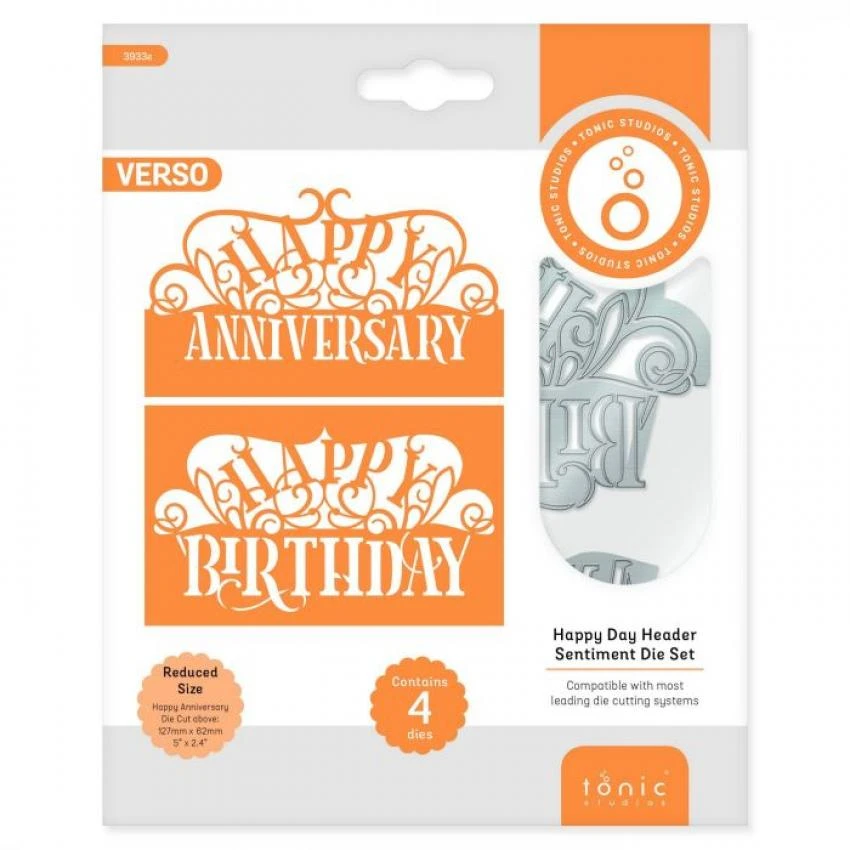 Tonic Studios - Happy Day Header Fold Die Set 1 Tonic Studios - Happy Day Header Fold Die Set