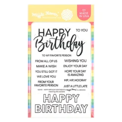 Waffle Flower- Stamp Set - Happy Birthday Duo Sentiments
