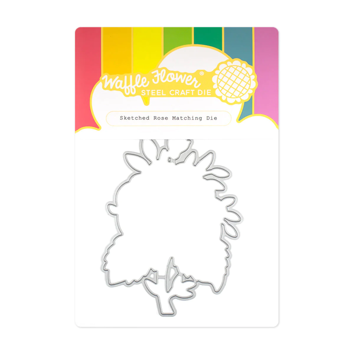 Waffle Flower - Sketched Rose Matching Die 1 Waffle Flower - Sketched Rose Matching Die