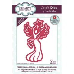 Creative Expressions Sue Wilson Festive Christmas Angel 2022 Craft Die + Christmas Angel 2021 Craft Die