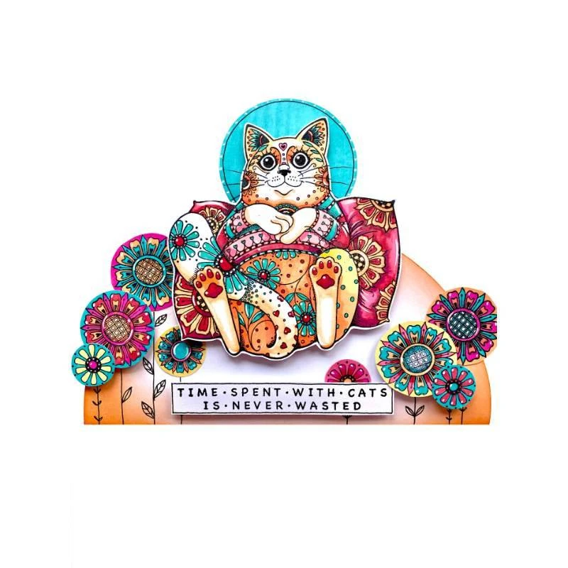 Katkin Krafts Just Chillin’ 6 In X 8 In Clear Stamp Set 2 Katkin Krafts Just Chillin’ 6 In X 8 In Clear Stamp Set - Image 2