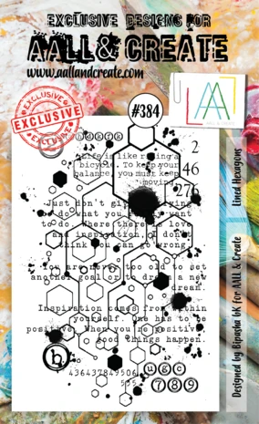 AALL And Create - Stamp Set A6 Lined Hexagons 1 AALL And Create - Stamp Set A6 Lined Hexagons