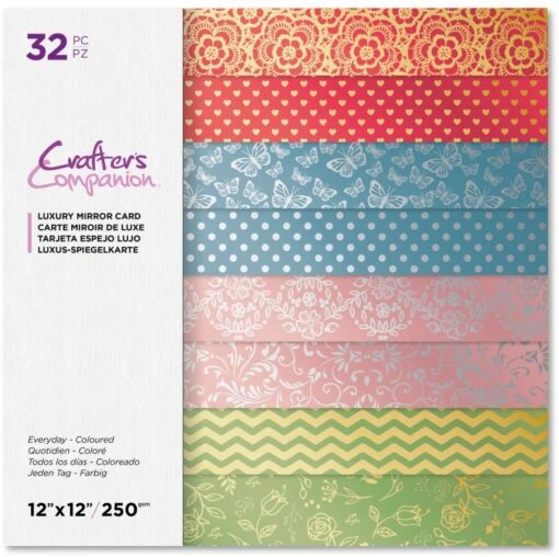 Crafter's Companion Luxury Mirror Paperpad 12x12 Everyday Coloured -Basteltraum Verkauf cc luxury mirror paperpad 30x30 cm