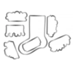 Crafter's Companion Twas The Night Before Christmas Stamp & Die Build-A-Stocking -Basteltraum Verkauf crafters companion twas the night before christmas21 1