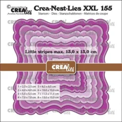 Crealies Crea-Nest-Lies XXL Fantasy Quadrat A Kleinen Streifen