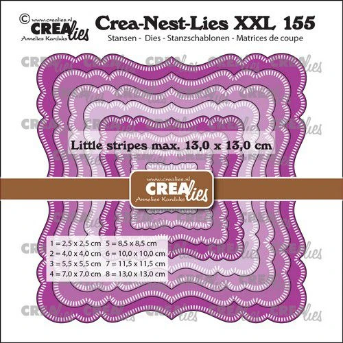 Crealies Crea-Nest-Lies XXL Fantasy Quadrat A Kleinen Streifen 1 Crealies Crea-Nest-Lies XXL Fantasy Quadrat A Kleinen Streifen