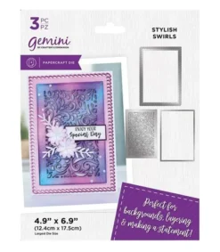 Gemini - Deep Border Stylish Swirls Create-a-Card Dies