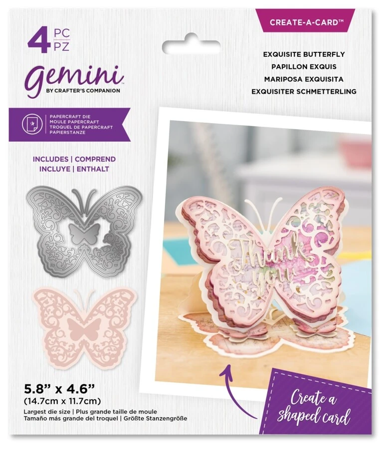 Gemini - CaC Snijmal - Shaped Easel - Exquisite Butterfly 1 Gemini - CaC Snijmal - Shaped Easel - Exquisite Butterfly