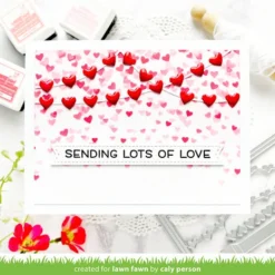 Lawn - Falling Hearts Stencils -Basteltraum Verkauf lawn fawn falling hearts stencils lf30252