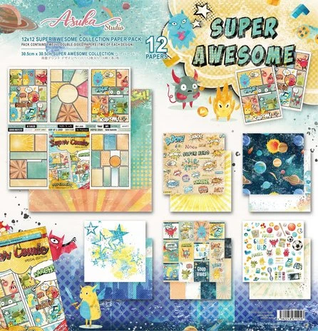 Memory Place - Super Awesome 12x12 Inch Paper Pack 1 Memory Place - Super Awesome 12x12 Inch Paper Pack