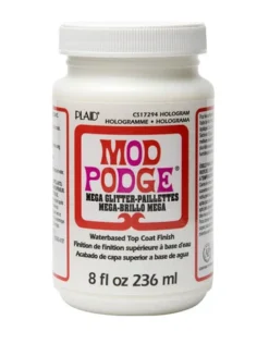 Mod Podge • Mega Glitter Top Coat Finish Hologram 8 Fl Oz