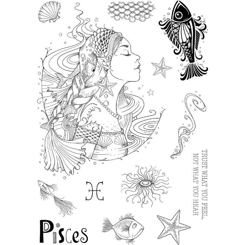 Pink Ink Designs Pisces – The Empath 6 In X 8 In Clear Stamp Set 2 Pink Ink Designs Pisces – The Empath 6 In X 8 In Clear Stamp Set - Image 2