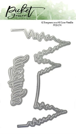 Picket Fence Studios - A2 Evergreens On A Hill 4x6 Inch Cover Plate Dies 1 Picket Fence Studios - A2 Evergreens On A Hill 4x6 Inch Cover Plate Dies