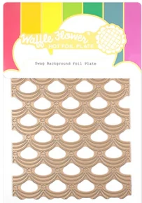 Waffle Flower - Swag Background Foil Plate
