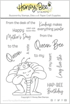 Honey Bee - Queen Bee - 4x5 Stamp Set