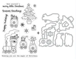 Hero Arts Clear Stamp & Die Combo - North Pole Express Bundle