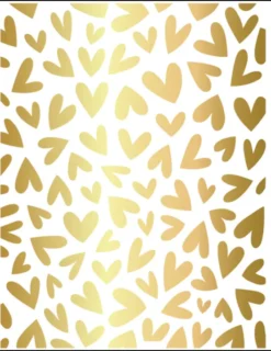 Honey Bee - Foiled Fluttering Hearts A2 Cover Plate