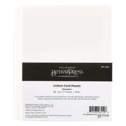 Spellbinders -BetterPress - Better Press Cotton 8 1/2 X 11 Inch Sheets Porcelain (25pcs)