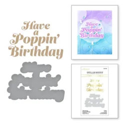 Spellbinders - Glimmering Poppin' Birthday Hot Foil Plate & Die Set