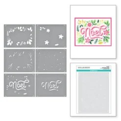 Spellbinders - Layered Noel Foliage Stencils