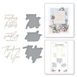 Spellbinders - Seahorse Kisses Sentiments Glimmer Hot Foil Plate & Die Set