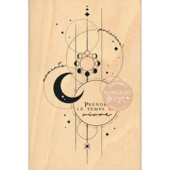 Florilèges Design - Tampon Bois TEMPS LUNAIRE