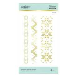 Spellbinders Christmas Sweater Borders Glimmer Hot Foil Plate